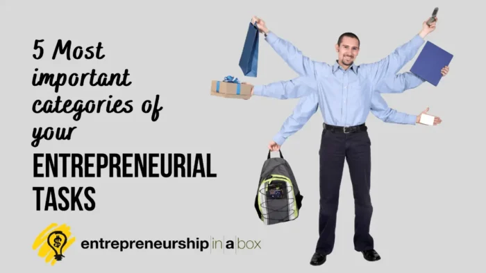 5 Most Important Categories of Your Entrepreneurial Tasks