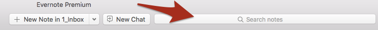 Evernote Search Box