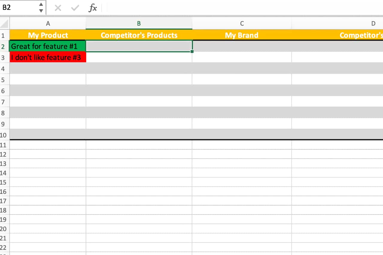 Excel Sheet to Learn from Listening