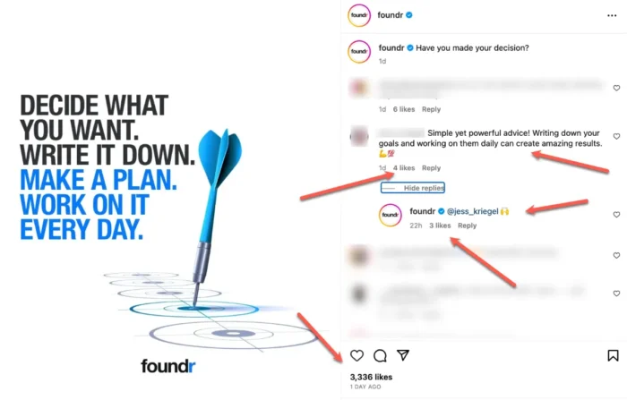 Foundr Thank You for Instagram Engagement