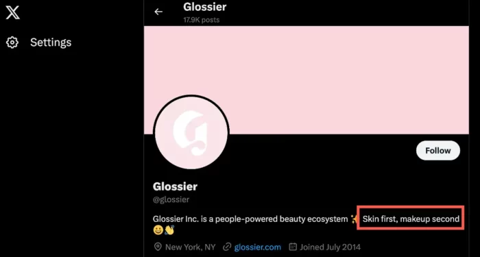 Glossier on X