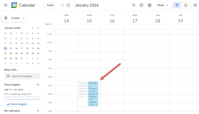 Google Calendar as a To-Do