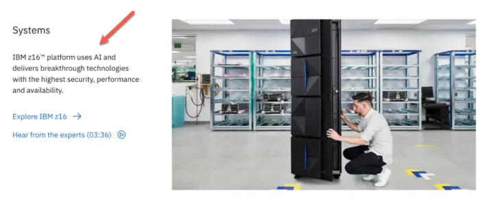 IBM system - IBM Z mainframe