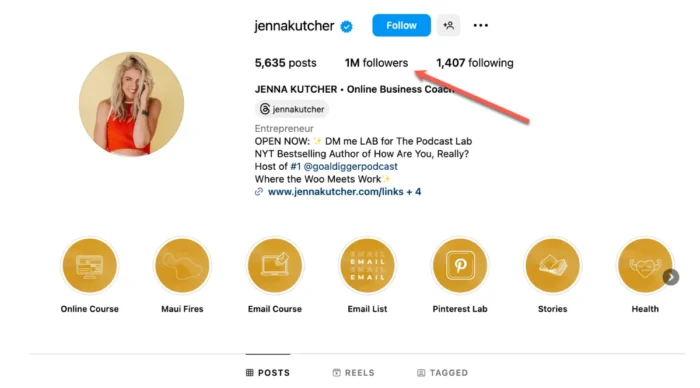 JENNA KUTCHER Growing Instagram