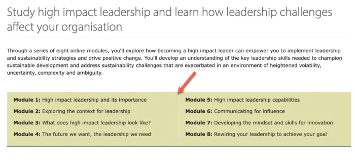 Leading Sustainability - High Impact Leadership
