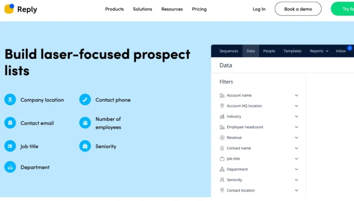 Reply Data collect data for leads database