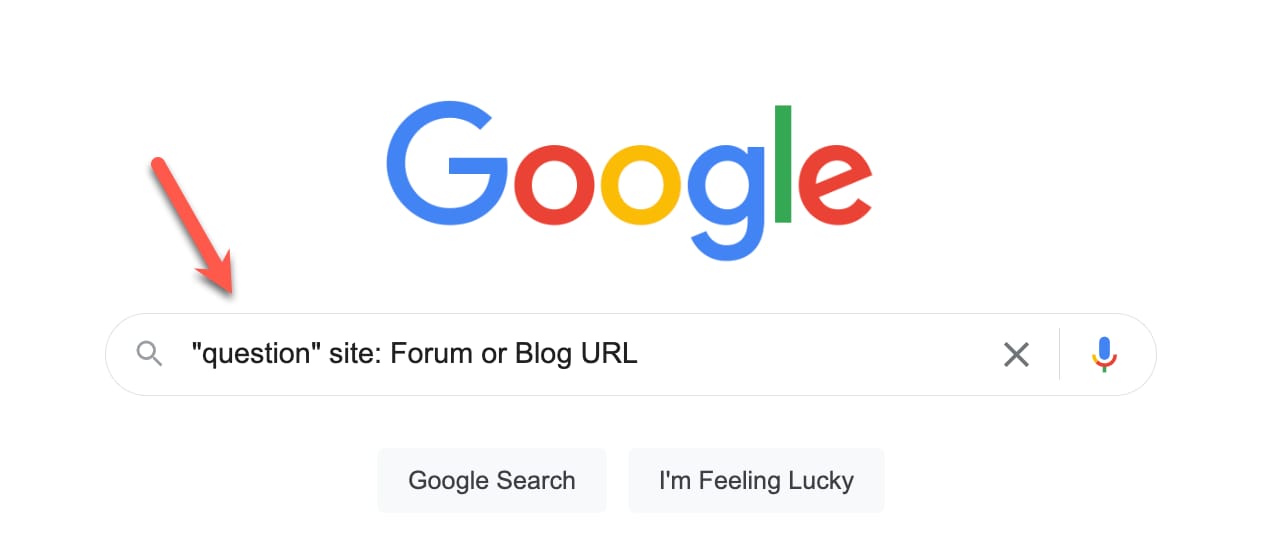 Searching Forums or Blogs on Google With Specific Questions