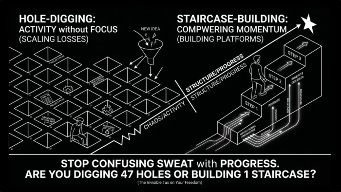 Stop Digging Holes - The Founder's Trap That Looks Like Momentum