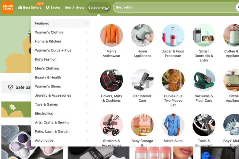 Temu Online Shopping Platform