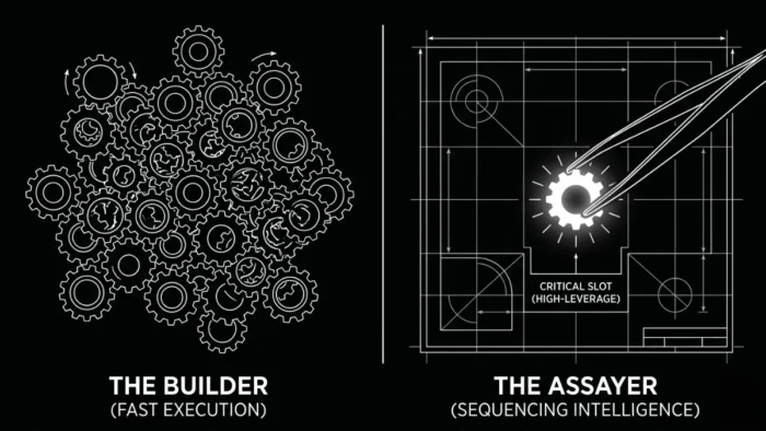 The Builder vs. The Assayer (Sequencing Intelligence)