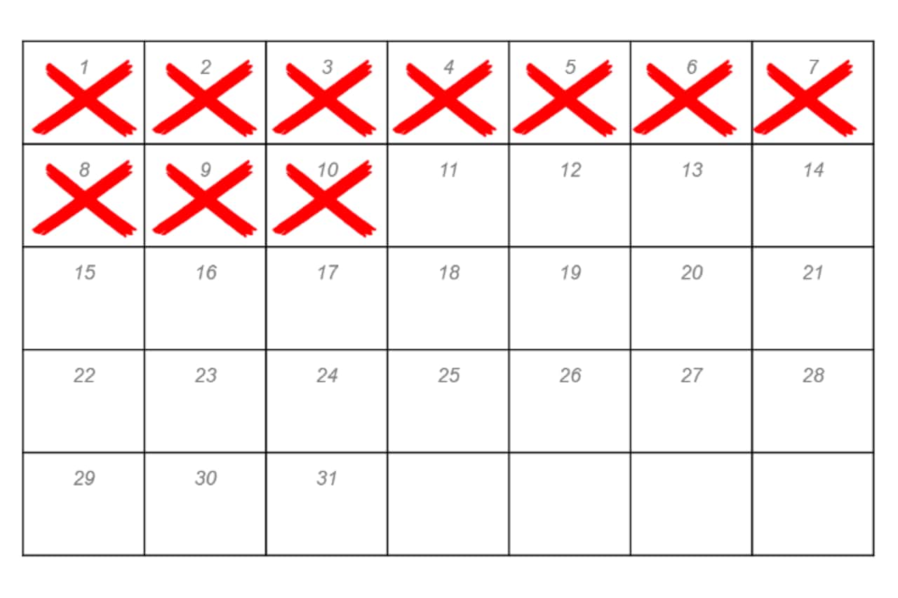 chain rule calendar