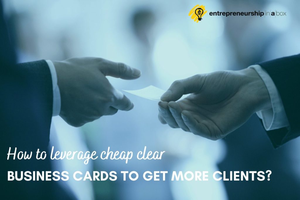 cheap clear business card