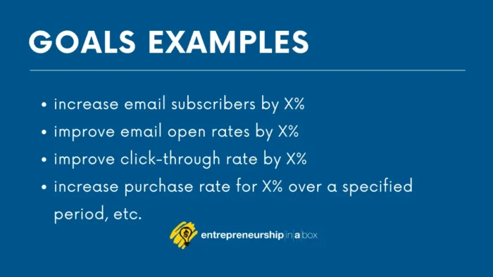 email marketing goal examples