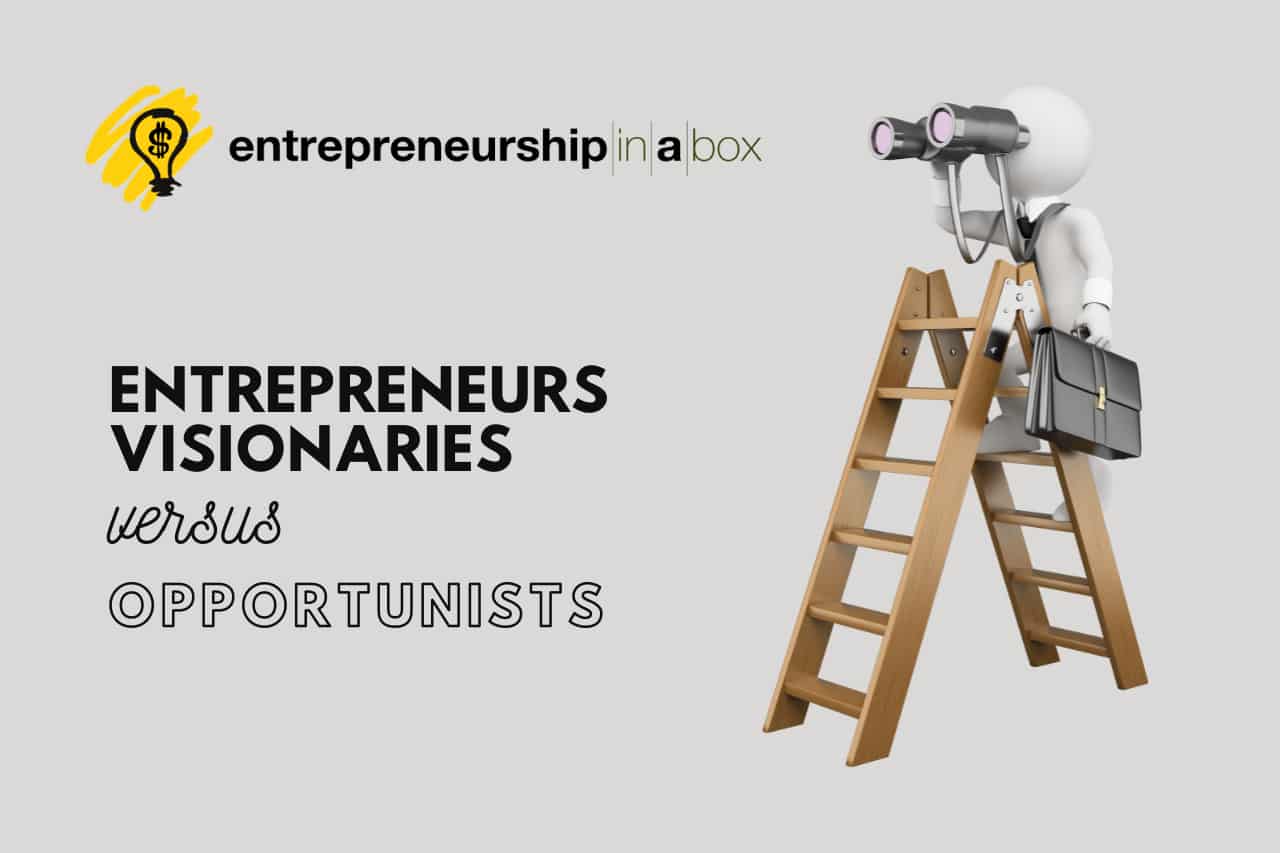 entrepreneurs visionaries vs opportunists difference