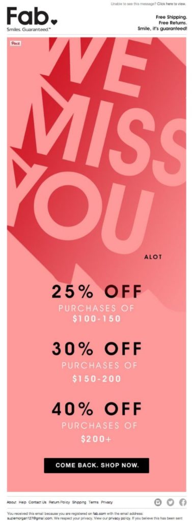 font in emails - FAB
