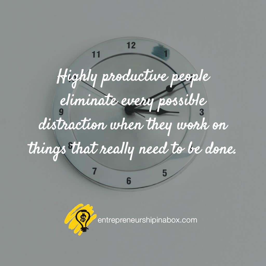 highly productive people distractions
