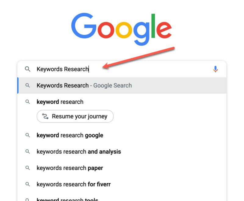 keyword research google