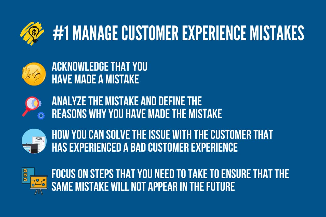 manage customer experience mistakes