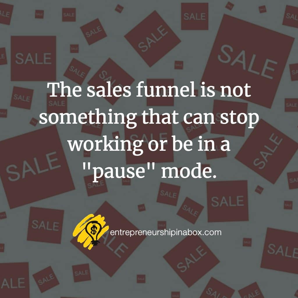 sales funnel pause mode